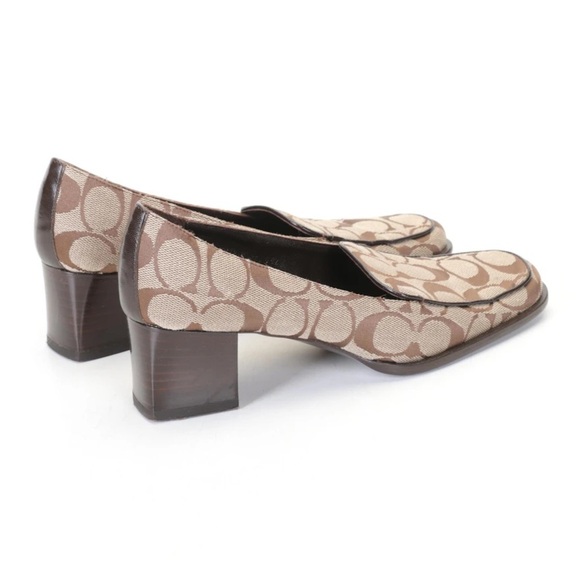 Coach Julia Slip On Block Heels In Signature Canvas size 6B - Picture 3 of 7